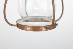 An Arts & Crafts little copper lantern with the original bulbous shade. - Thumbnail 10