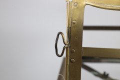 A Large Arts & Crafts Brass Lantern with a Domed Flaring Hat Pierced with Hearts - Thumbnail 9