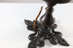 An Arts & Crafts/Gothic Patinated Bronze Ceiling Light with Quadruple Fleur De Lys Decoration to the Base - Thumbnail 14