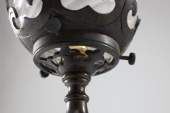 Arts & Crafts/Gothic Patinated Bronze Ceiling Light with Quadruple Fleur De Lys Decoration to the Base - Thumbnail 10