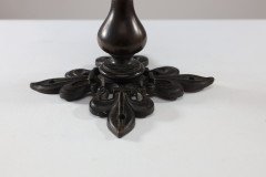 An Arts & Crafts/Gothic Patinated Bronze Ceiling Light with Quadruple Fleur De Lys Decoration to the Base - Thumbnail 15