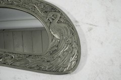 Margaret Gilmour (attributed). A silver plated Glasgow style mirror of kidney shaped form - Thumbnail 2