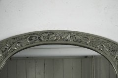Margaret Gilmour Attributed, a silver plated Glasgow style mirror of kidney shaped form - Thumbnail 3