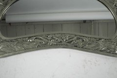 Margaret Gilmour Attributed, a silver plated Glasgow style mirror of kidney shaped form - Thumbnail 5