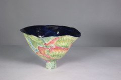 Colourful Pottery Finely Made Conical Shaped Centrepiece - Thumbnail 3