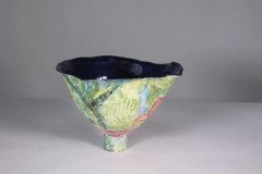 Colourful Pottery Finely Made Conical Shaped Centrepiece - Thumbnail 4
