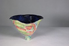 Colourful Pottery Finely Made Conical Shaped Centrepiece - Thumbnail 5