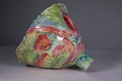 Colourful Pottery Finely Made Conical Shaped Centrepiece - Thumbnail 19