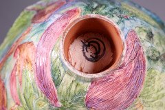 Colourful Pottery Finely Made Conical Shaped Centrepiece - Thumbnail 20