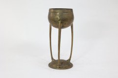 WMF, art Nouveau Hand Beaten Brass Chalice on Three Organic Supports - Thumbnail 2