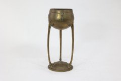 WMF, art Nouveau Hand Beaten Brass Chalice on Three Organic Supports - Thumbnail 3