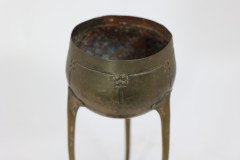 WMF, art Nouveau Hand Beaten Brass Chalice on Three Organic Supports - Thumbnail 6