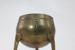 WMF, art Nouveau Hand Beaten Brass Chalice on Three Organic Supports - Thumbnail 8