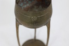 WMF, art Nouveau Hand Beaten Brass Chalice on Three Organic Supports - Thumbnail 9