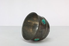 William Hutton, probably for Liberty & Co., Arts & Crafts Pewter Muffin Cover Inset with Ruskin Jewels - Thumbnail 8
