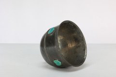 William Hutton, probably for Liberty & Co., Arts & Crafts Pewter Muffin Cover Inset with Ruskin Jewels - Thumbnail 9