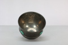 William Hutton, probably for Liberty & Co., Arts & Crafts Pewter Muffin Cover Inset with Ruskin Jewels - Thumbnail 11