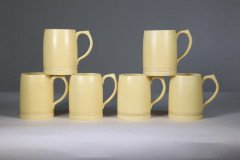 Keith Murray for Wedgwood. Rare Complete & Original Set of Six Lemonade Mugs - Thumbnail 2
