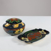 Frederick Alfred Rhead for Foley Art Pottery. Pottery Tray & Pot - Thumbnail 2