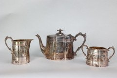 James Dixon & Sons. Aesthetic Movement Electroplated Britannia Metal Tea Set - Thumbnail 2