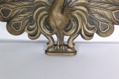 An Aesthetic Movement Heavy Cast Brass Peacock Trivet with Fine Detailing - Thumbnail 7