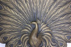Aesthetic Movement c.1885 Cast Brass Peacock Trivet - Thumbnail 5