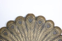 An Aesthetic Movement Heavy Cast Brass Peacock Trivet with Fine Detailing - Thumbnail 4