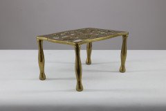 An Arts & Crafts Brass Trivet with Pierced Floral Decoration to the Top - Thumbnail 3