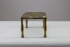 Arts & Crafts, brass Trivet with Pierced Floral Decoration (c.1900) - Thumbnail 4