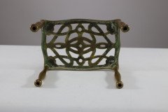 An Arts & Crafts Brass Trivet with Pierced Floral Decoration to the Top - Thumbnail 15