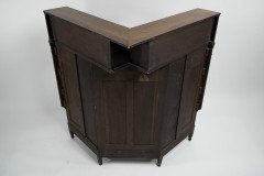 George Jack for Morris & Co., Two Fine Quality Aesthetic Movement Walnut Glazed Corner Cabinets - Thumbnail 20