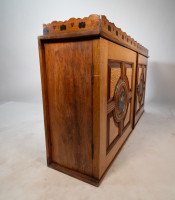 An Aesthetic Movement Ash & Fiddle Back Wall Cabinet - Thumbnail 14