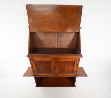 Aesthetic Movement Walnut Shelf Cabinet In the style of E. W. Godwin - Thumbnail 2