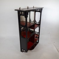 Heals & Son. An Anglo-japanese Aesthetic Movement Set of Wall Shelves with Japanese Fretwork Decoration - Thumbnail 10