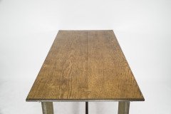 Sidney Barnsley Attributed, a Rare Cotswold School Arts & Crafts Hayrake Oak Dining Table - Thumbnail 3