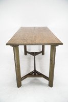 Sidney Barnsley Attributed, a Rare Cotswold School Arts & Crafts Hayrake Oak Dining Table - Thumbnail 2