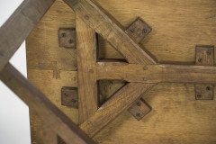 Sidney Barnsley Attributed, a Rare Cotswold School Arts & Crafts Hayrake Oak Dining Table - Thumbnail 14