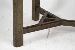 Sidney Barnsley Attributed, a Rare Cotswold School Arts & Crafts Hayrake Oak Dining Table - Thumbnail 11