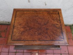 Charles Bevan for Marsh and Jones of Leeds. A Gothic Revival walnut side table with a burr walnut top - Thumbnail 4