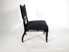 An Aesthetic Movement Low Side Chair with Fretwork to the Lower Back Rest - Thumbnail 6