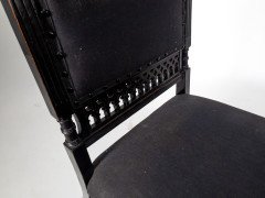 An Aesthetic Movement Low Side Chair with Fretwork to the Lower Back Rest - Thumbnail 8