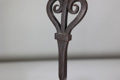 Thornton & Downer ( attributed. ). A Pair of Arts & Crafts Cotswold School Handmade Steel Fire Dogs - Thumbnail 11