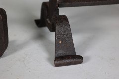 Thornton & Downer ( attributed. ). A Pair of Arts & Crafts Cotswold School Handmade Steel Fire Dogs - Thumbnail 14