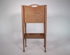 Glasgow School. George Walton, Style of. Arts & Crafts Oak Magazine & Book Rack - Thumbnail 2