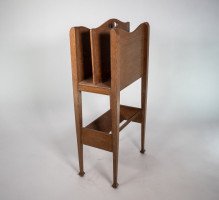 Glasgow School. George Walton, Style of. Arts & Crafts Oak Magazine & Book Rack - Thumbnail 3