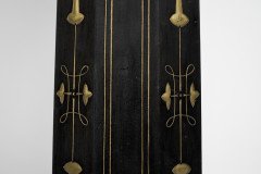 Dr Christopher Dresser (style of). An Aesthetic Movement ebonized and gilded pedestal torchère - Thumbnail 10