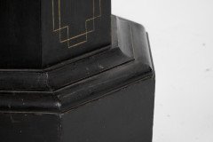 Dr Christopher Dresser (style of). An Aesthetic Movement ebonized and gilded pedestal torchère - Thumbnail 14