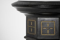 Dr Christopher Dresser (style of). An Aesthetic Movement ebonized and gilded pedestal torchère - Thumbnail 9