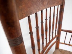 Liberty & Co. Attributed, In the style of a Morris & Co., Sussex Armchair. Aesthetic Movement Rush Seat Armchair - Thumbnail 6
