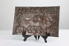 Arts & Crafts Copper Hanging Photograph Frame with Leaf & Berry Decoration - Thumbnail 2
